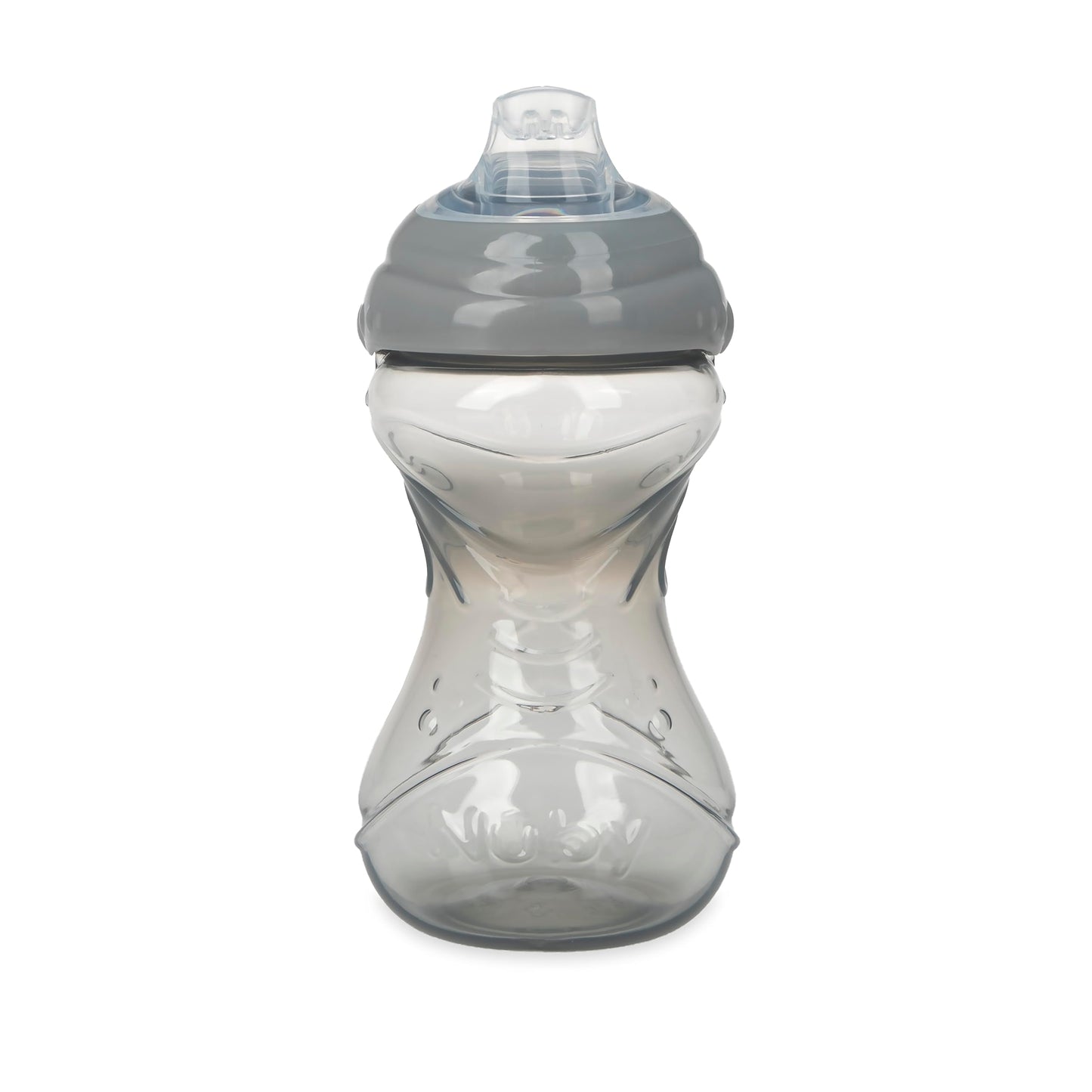 Nuby Clik-It spill proof locking lid mechanism with touch flo valve.