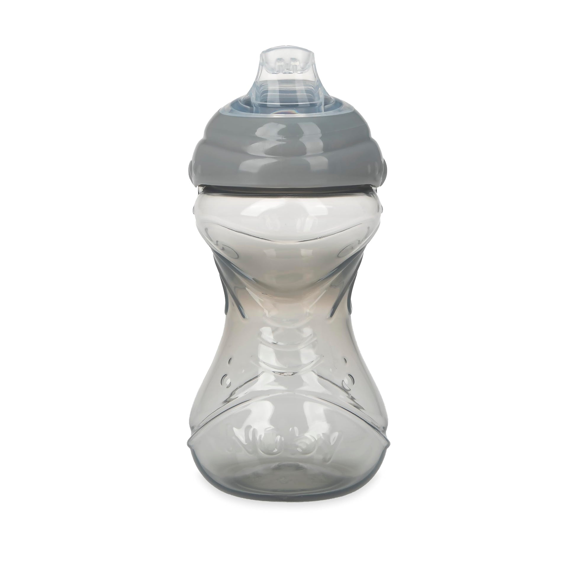 Nuby Clik-It spill proof locking lid mechanism with touch flo valve.