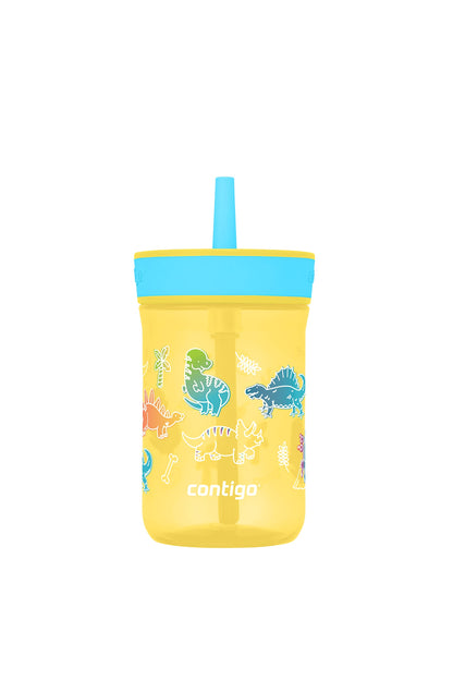 Contigo kids plastic tumbler set displaying the butterfly and llama patterns side by side