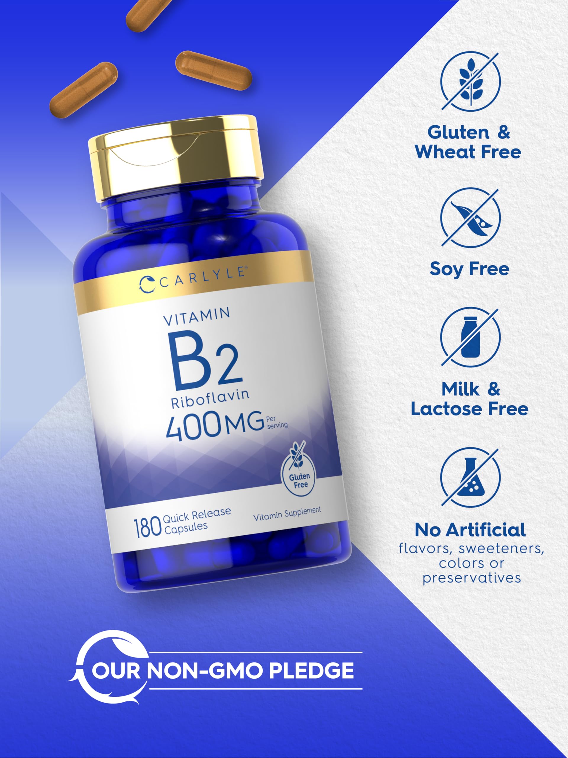 Authentic USA imported Carlyle Vitamin B2 cellular energy supplement