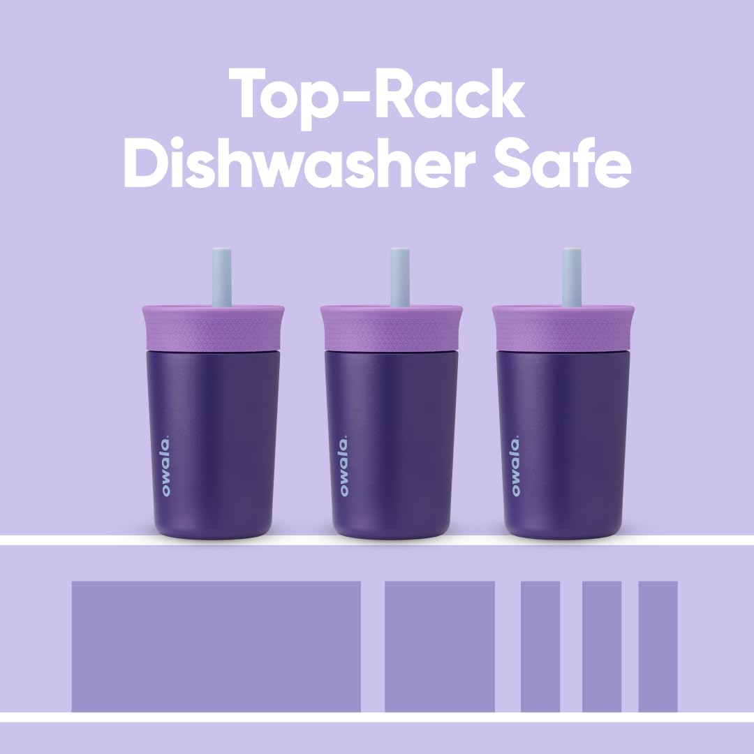Top down view of Owala Kids Tumbler showing straw placement