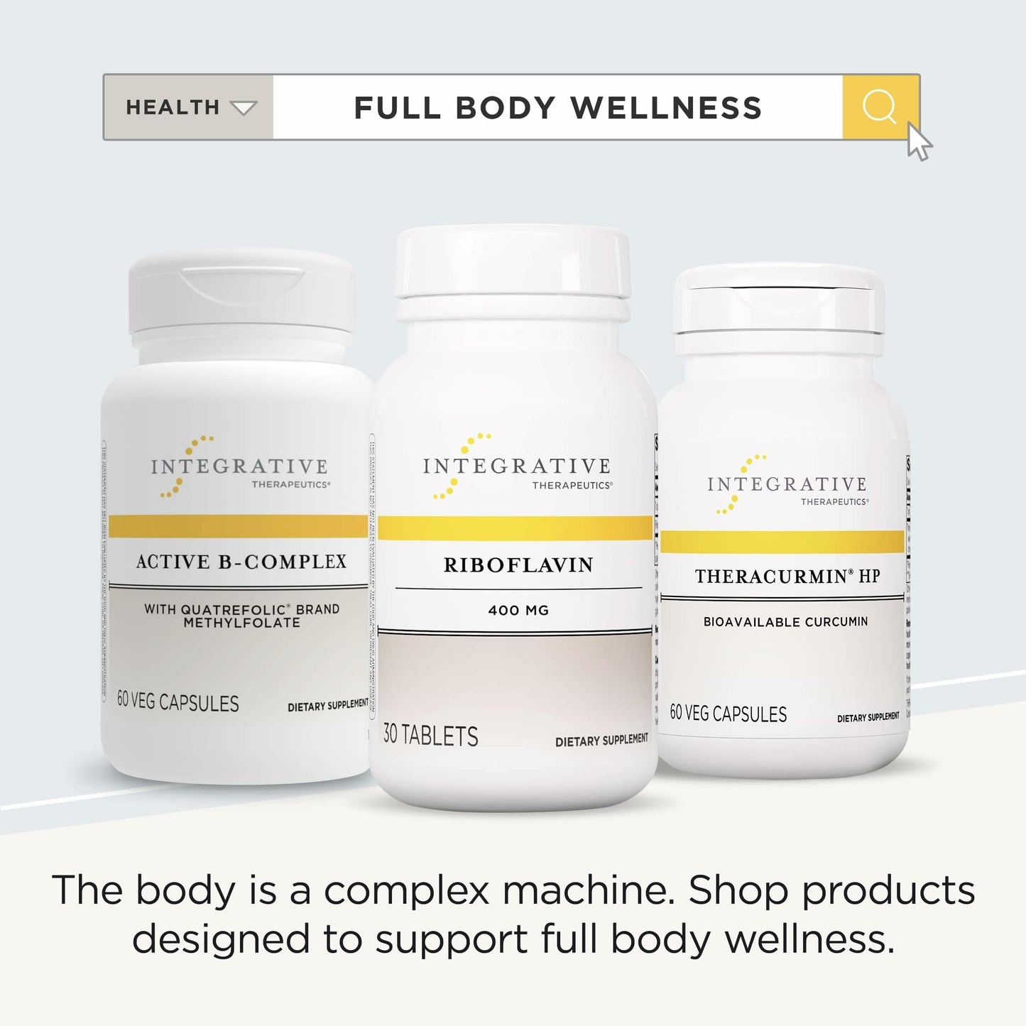 High dose 400 mg riboflavin vitamin supplement bottle for neurological function and vitality support