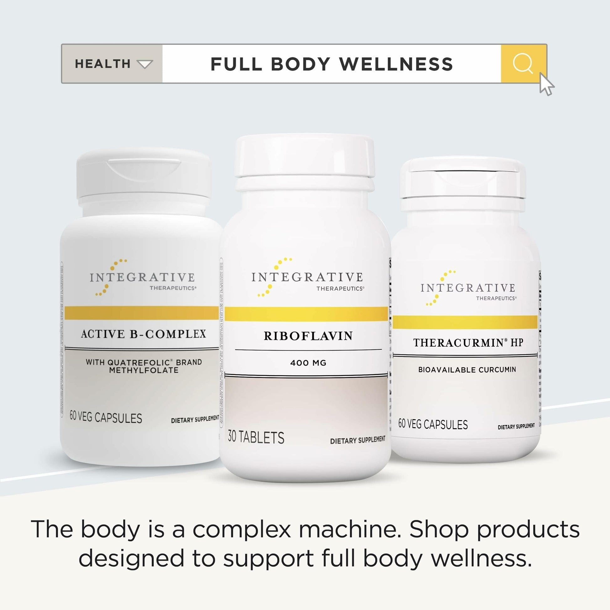 High dose 400 mg riboflavin vitamin supplement bottle for neurological function and vitality support