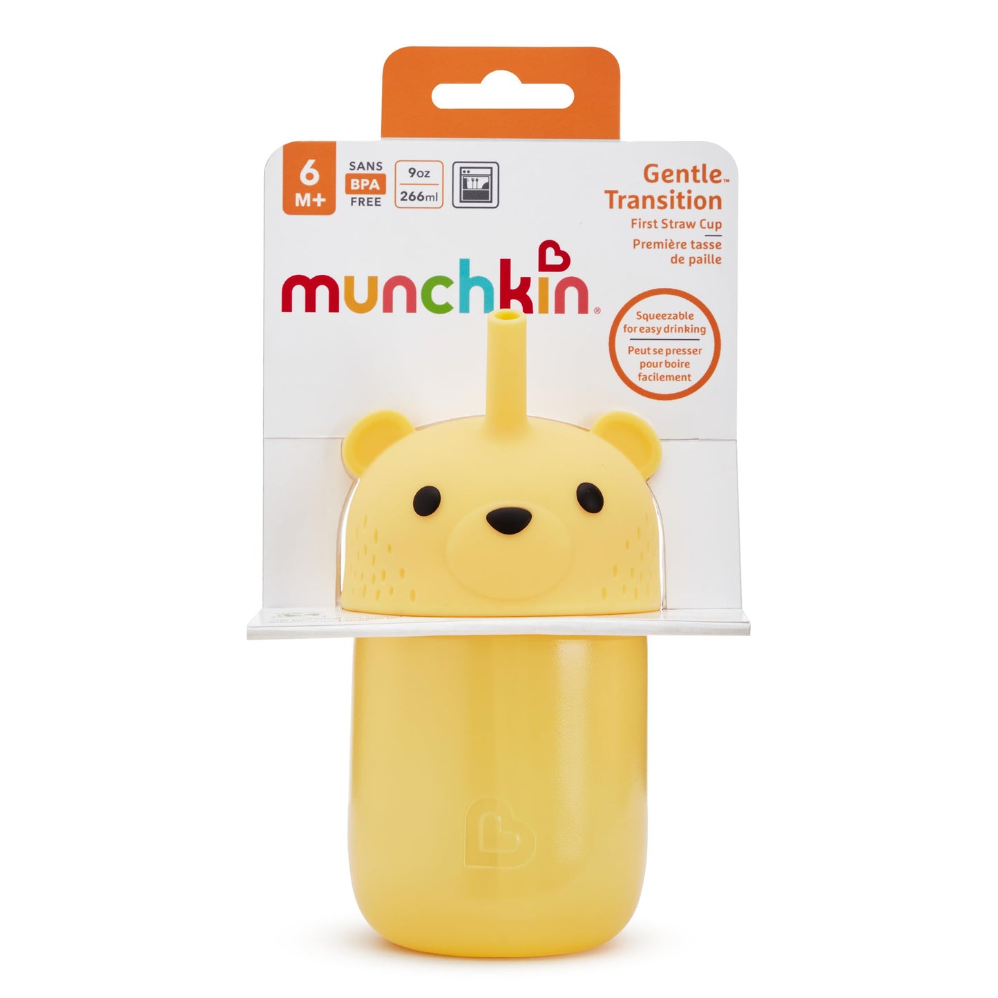 Munchkin 9 Ounce honey bear trainer cup for babies
