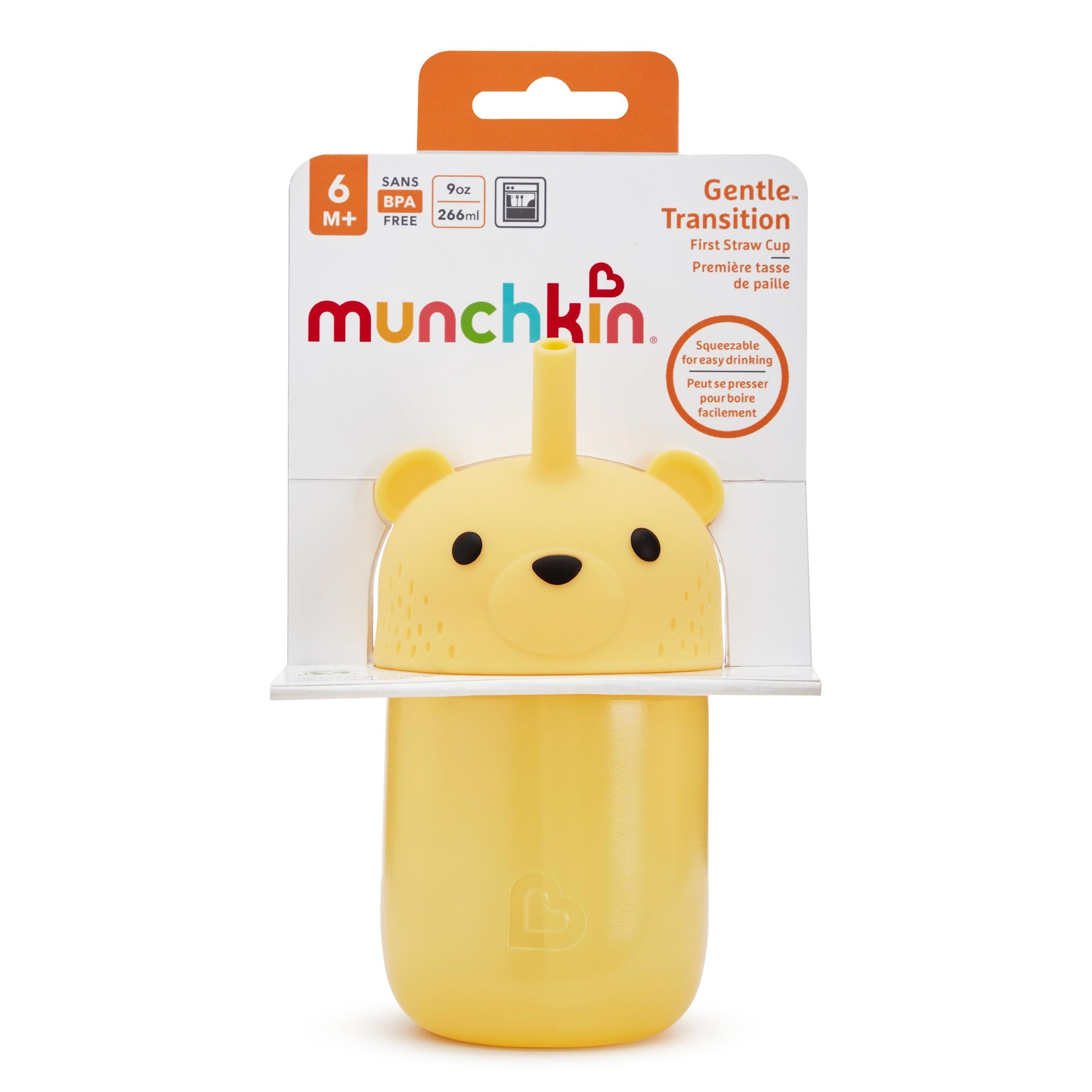 Munchkin 9 Ounce honey bear trainer cup for babies