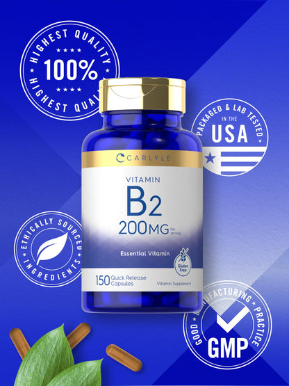 USA imported Carlyle Riboflavin 150 count bottle packaging
