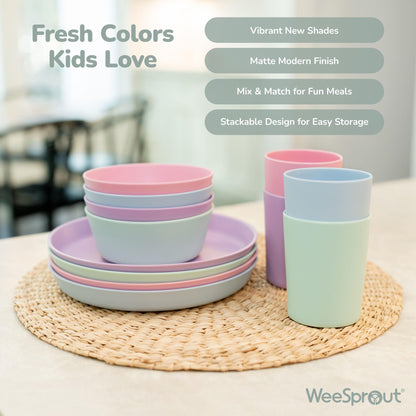 Side view of safe chemical free WeeSprout snack cups highlighting the chip resistant finish