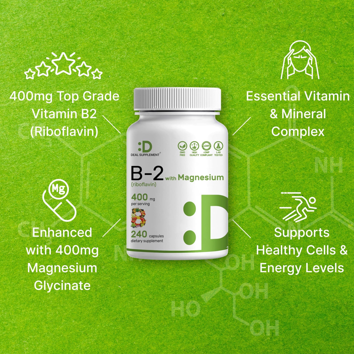 Authentic Deal Supplement imported USA health nutrition capsules close up