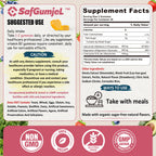 SmildeHeal Riboflavin 400mg strawberry flavored vegan gummies supplement facts label highlighting sugar free and clean ingredients