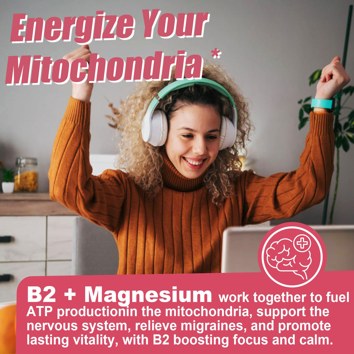 SmildeHeal Safgumjel high potency migraine prevention gummies demonstrating vegan non GMO and gelatin free formulation icons