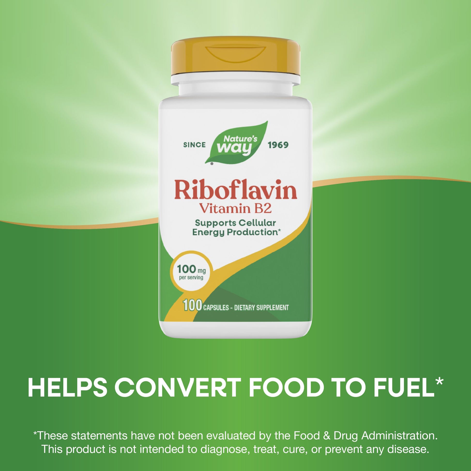 Authentic USA imported Nature's Way B2 energy supplement clear view