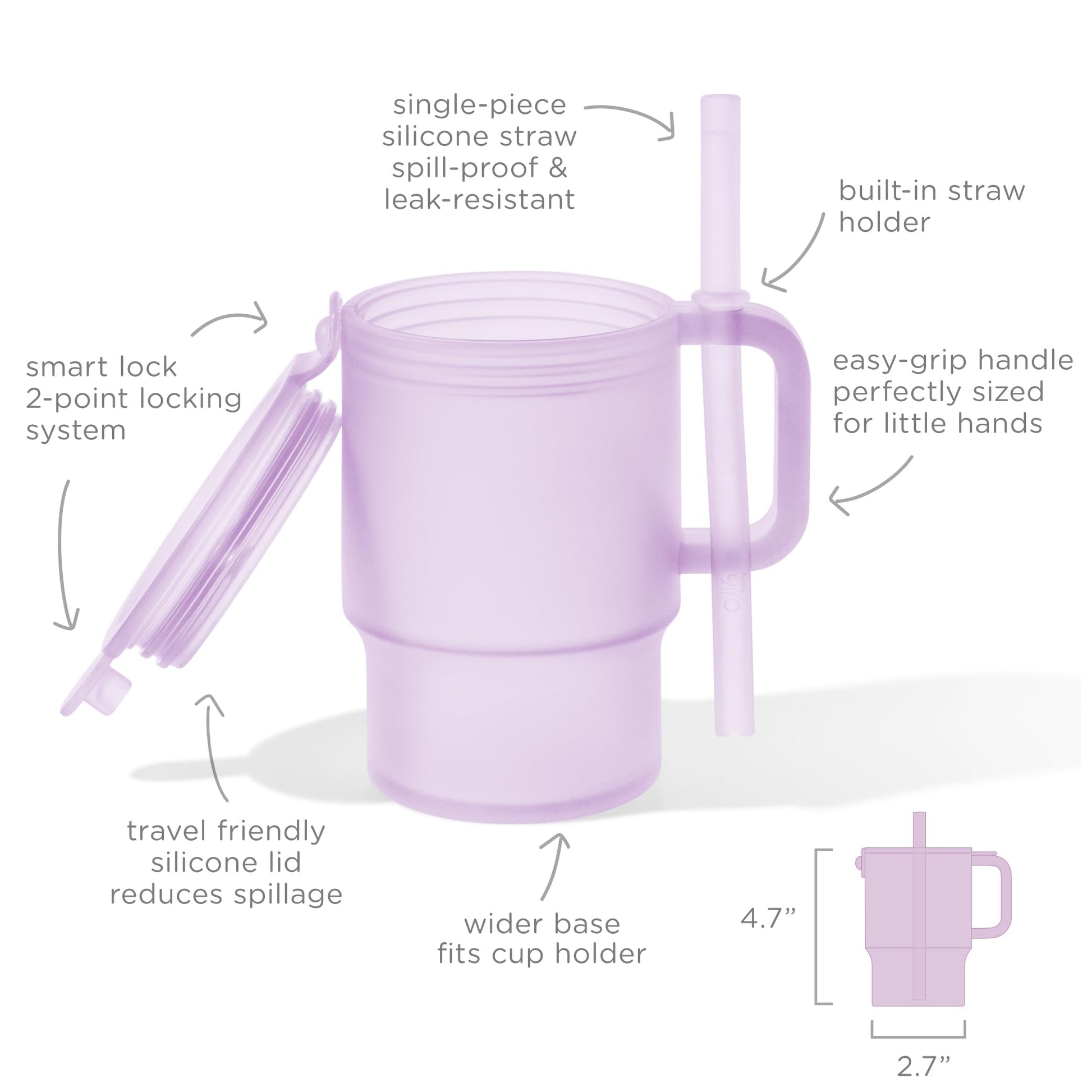 Olababy mint green sippy cup lifestyle shot