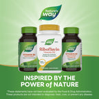 High potency Vitamin B2 100 mg bottle showing dosage instructions