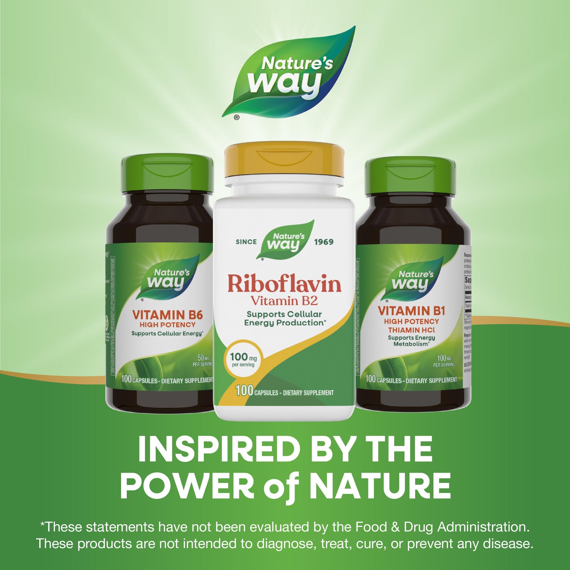 High potency Vitamin B2 100 mg bottle showing dosage instructions
