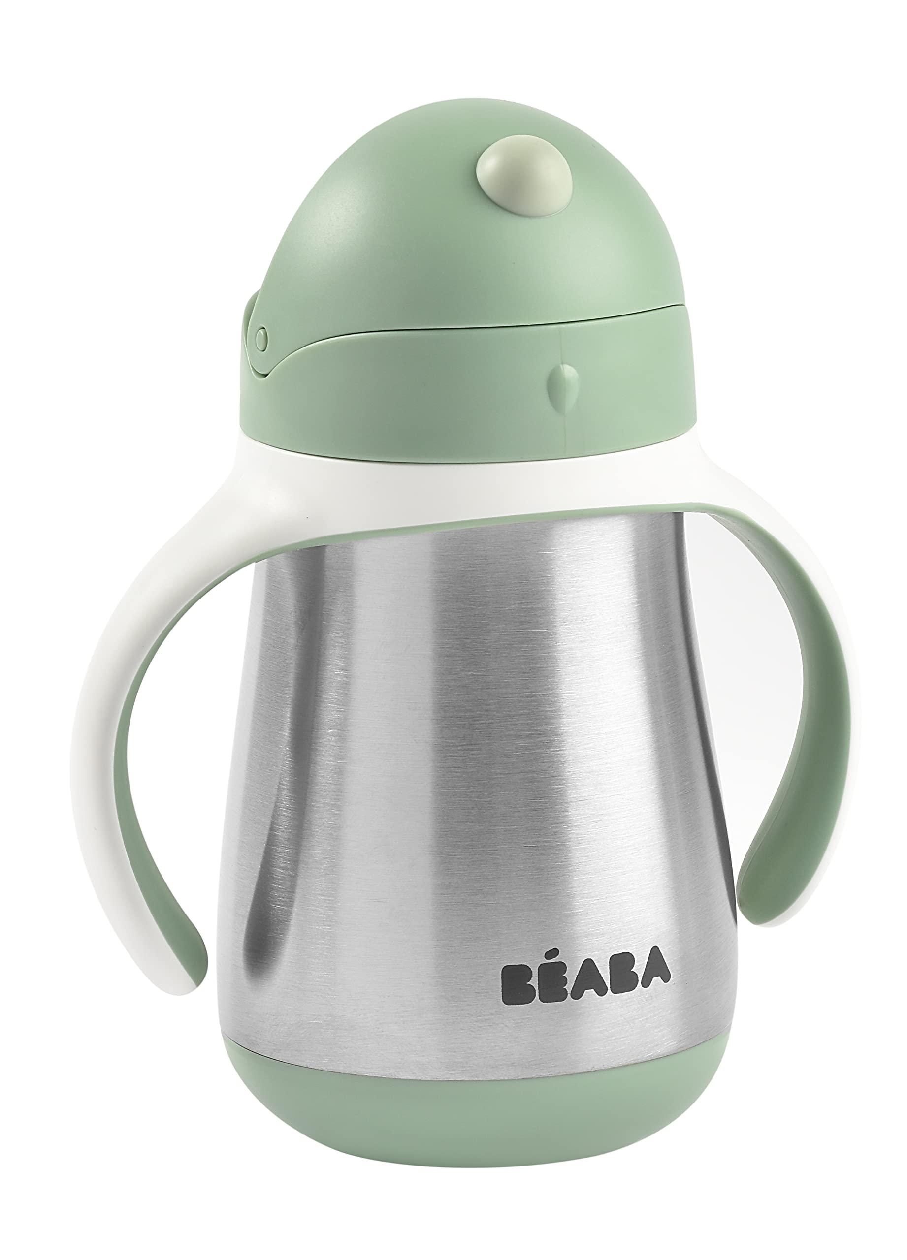 Premium 316 stainless steel baby thermos bottle disassembled showing all washable parts.