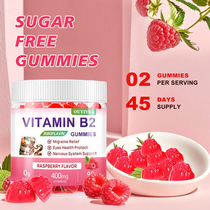 Authentic USA imported OUYIYUA health supplement bottle showing ninety chewable gummies for forty five day supply