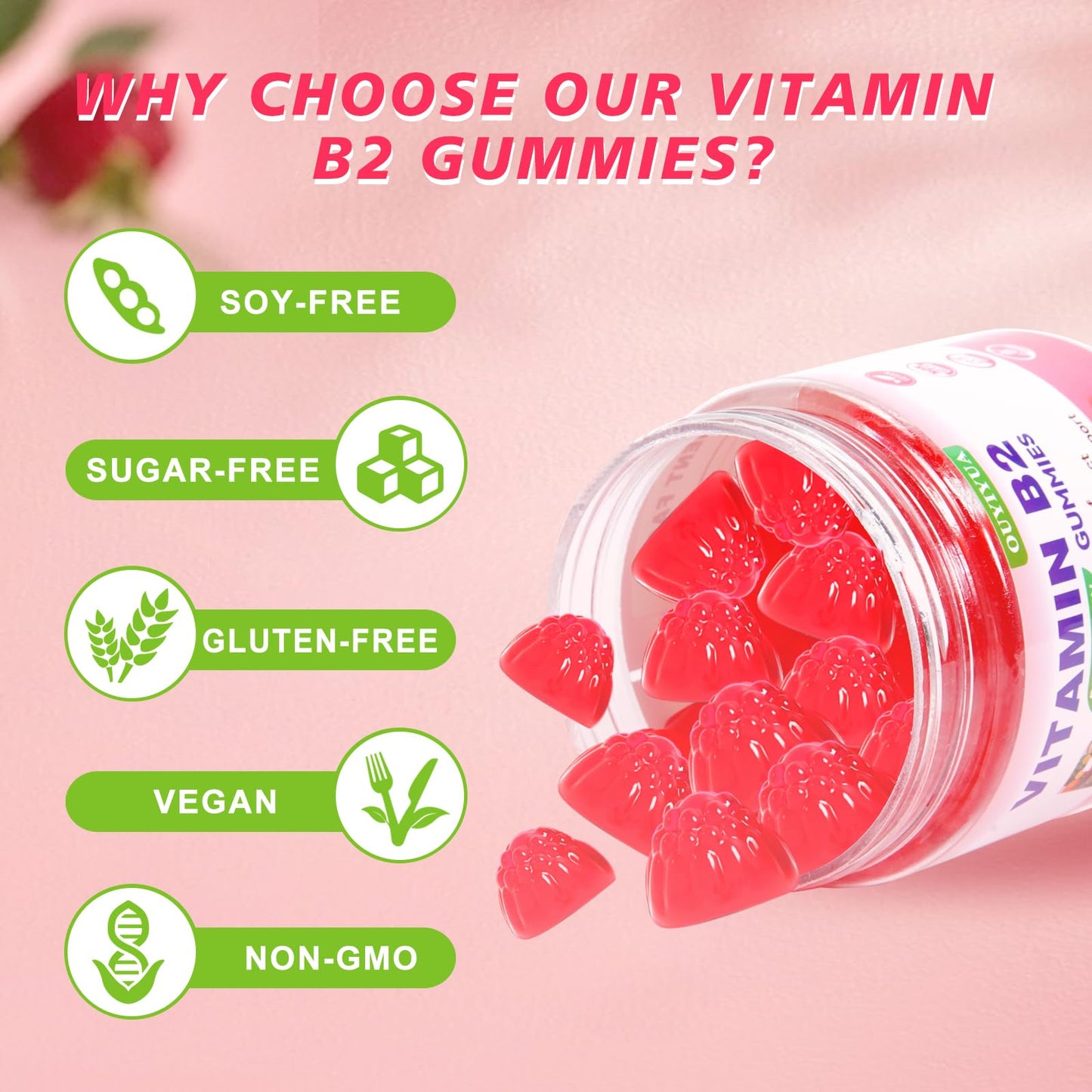 OUYIYUA non GMO gluten free dietary supplement bottle focusing on nervous system and eye health support text