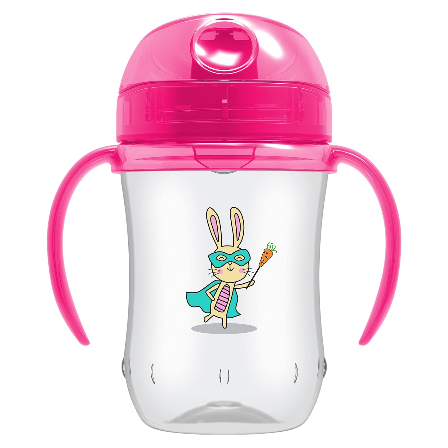 Side profile of Dr. Brown's six ounce baby sippy cup highlighting liquid measurement markings.