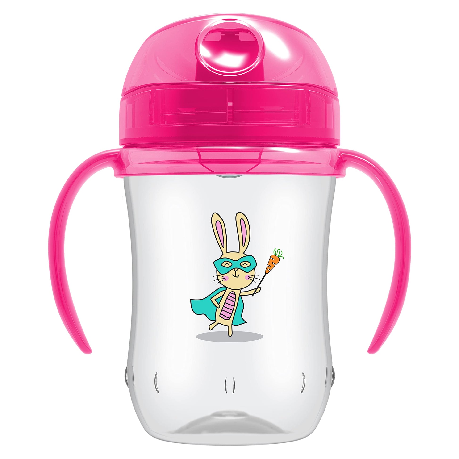 Side profile of Dr. Brown's six ounce baby sippy cup highlighting liquid measurement markings.