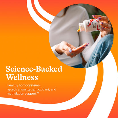 Seeking Health Riboflavin bottle displaying MTHFR gene and methylation support benefits