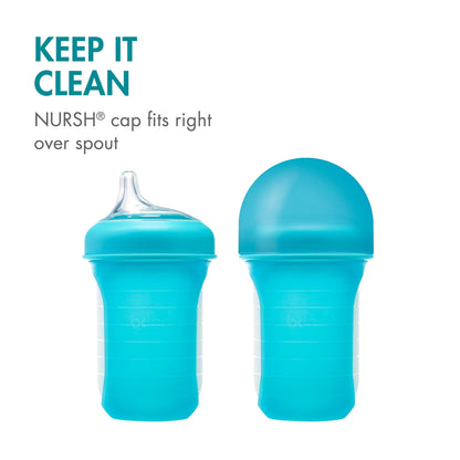 Soft flexible silicone top being squeezed to highlight the teeth and gum protection features