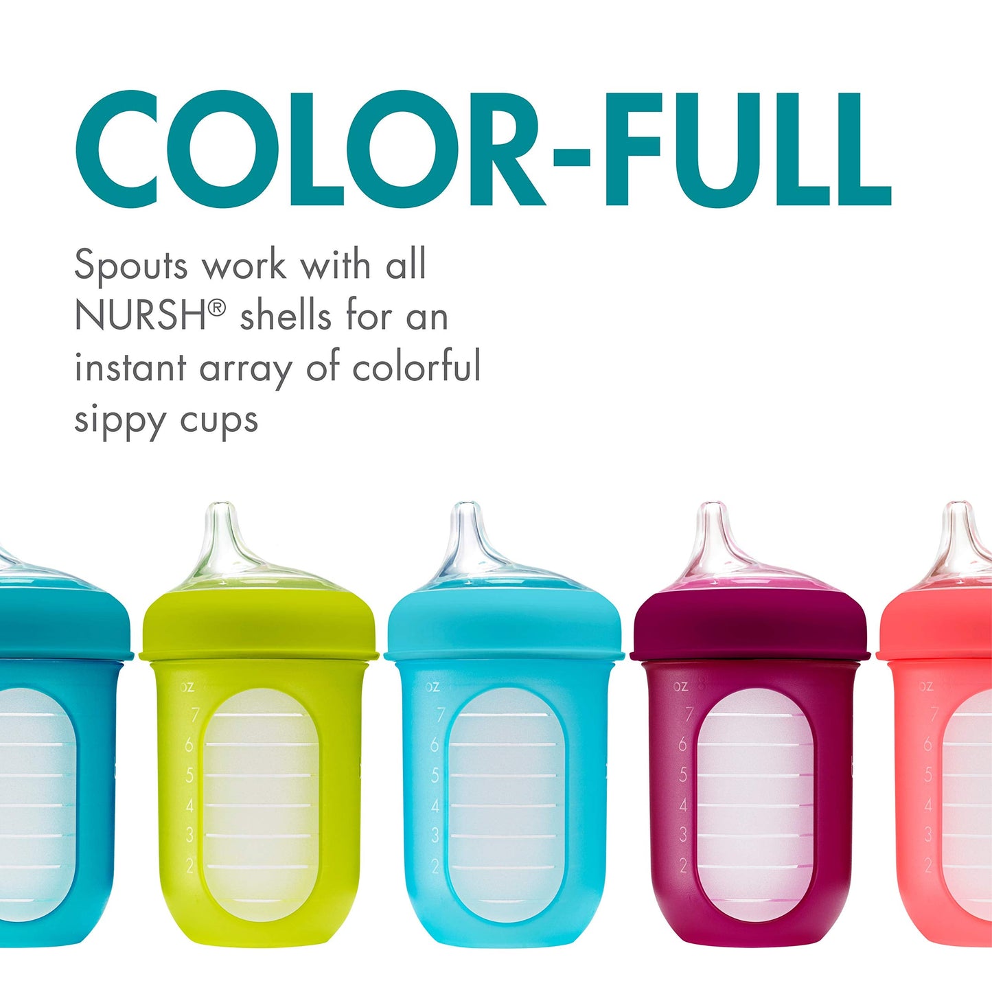 Boon bottle accessories collection showcasing the seamless conversion from infant bottle to cup