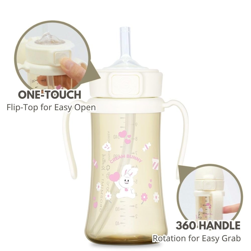 Grosmimi PPSU toddler cup showing transparent material quality
