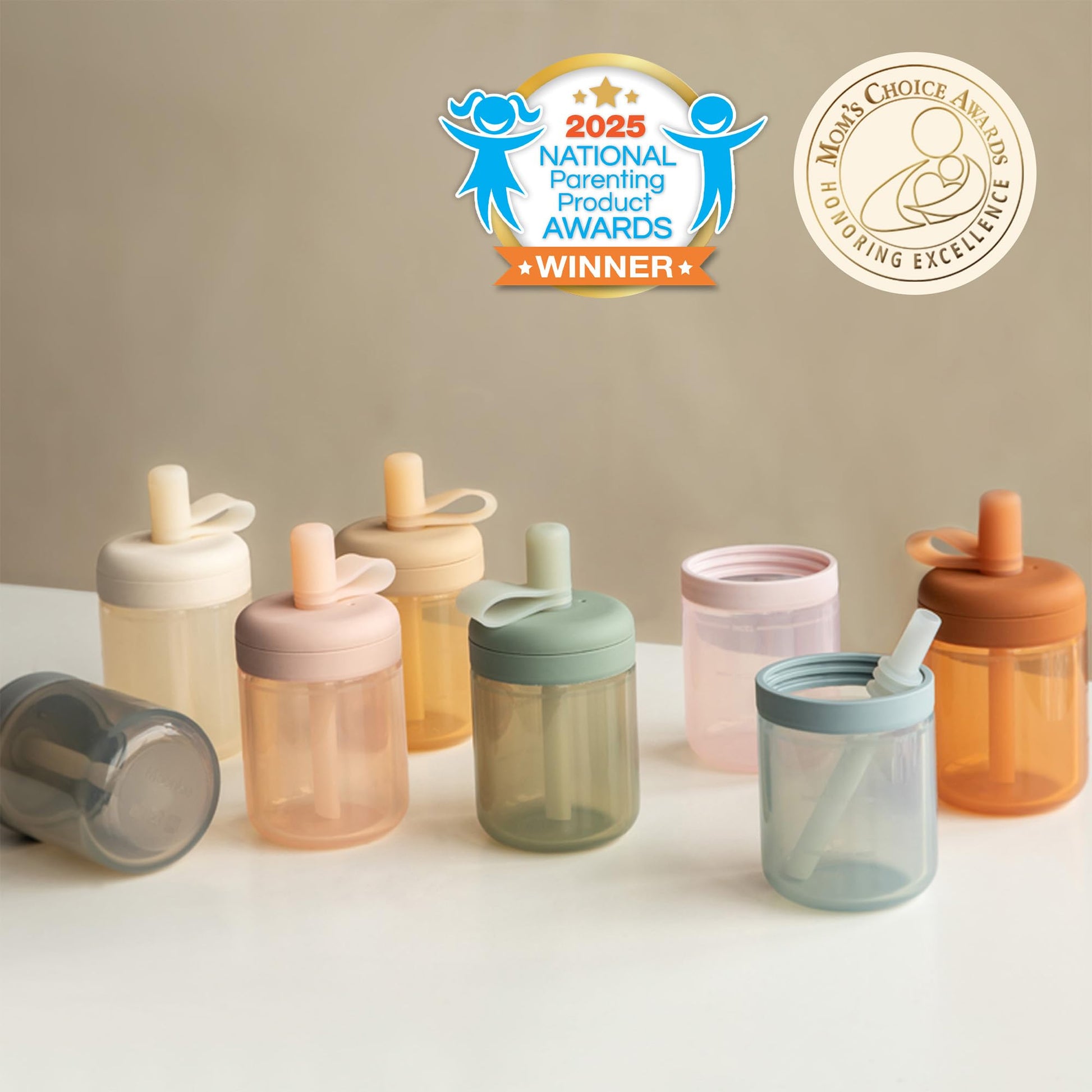 Moonkie baby feeding cup components disassembled