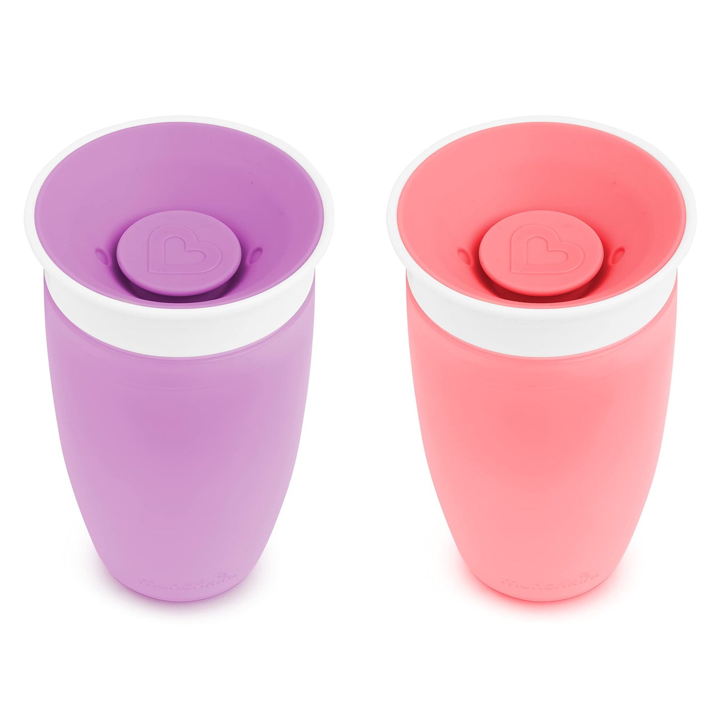 Disassembled parts of the easy to clean Munchkin spill proof cup showing simple components