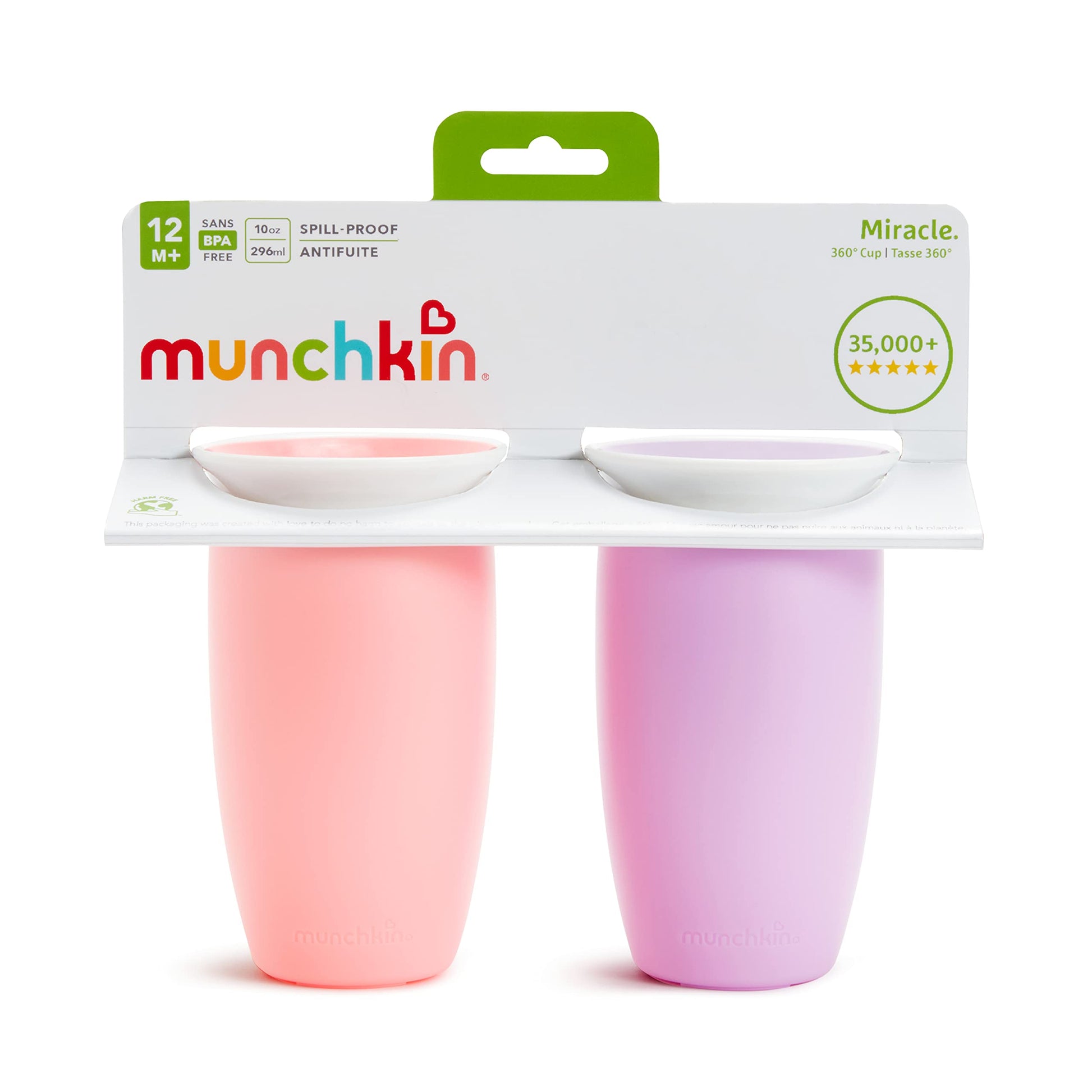 Authentic USA imported Munchkin sipper bottle pair for kids on a clean background