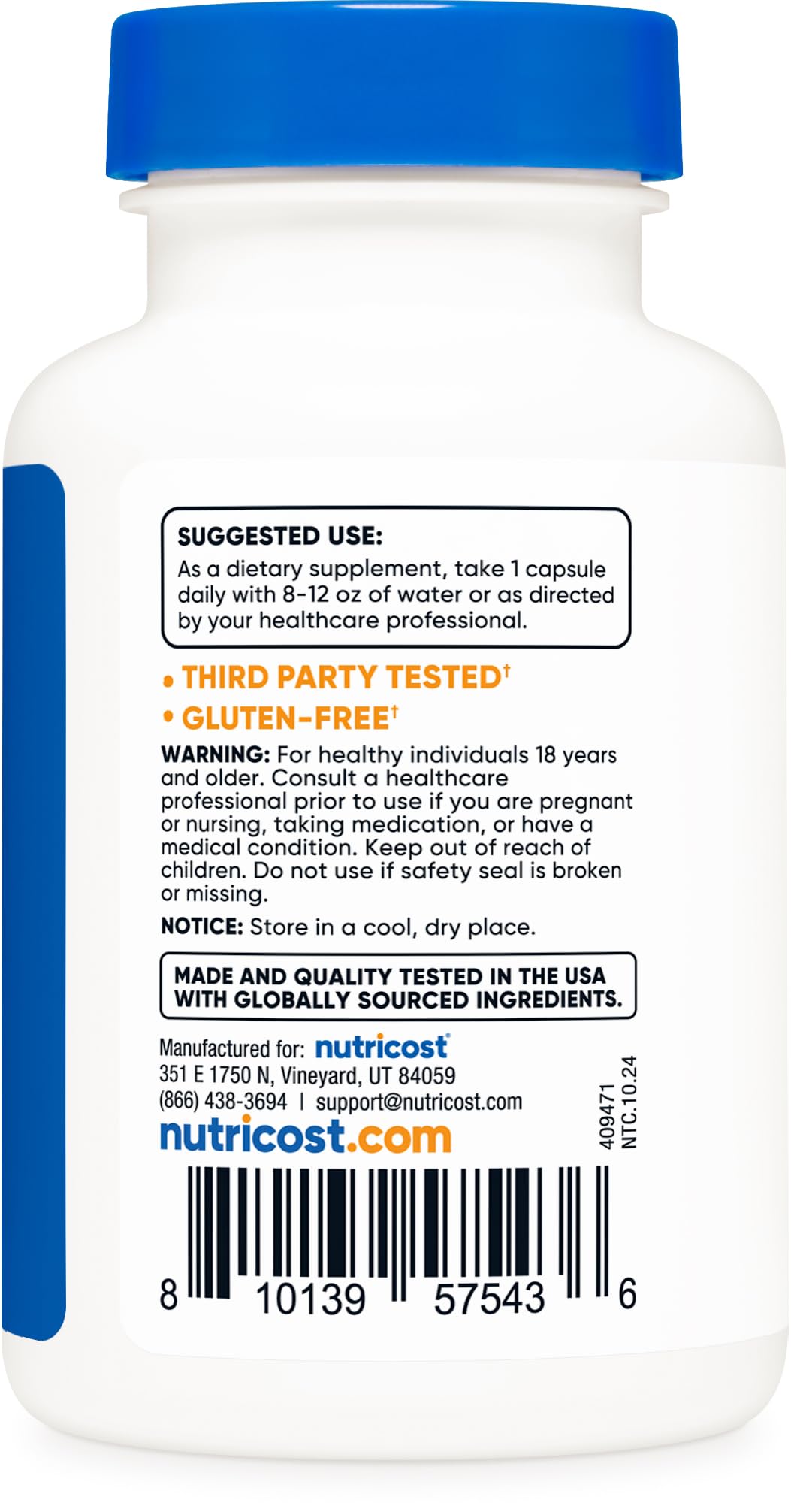 Authentic imported USA vitamin B2 supplement bottle on a clean background highlighting cellular energy metabolism benefits