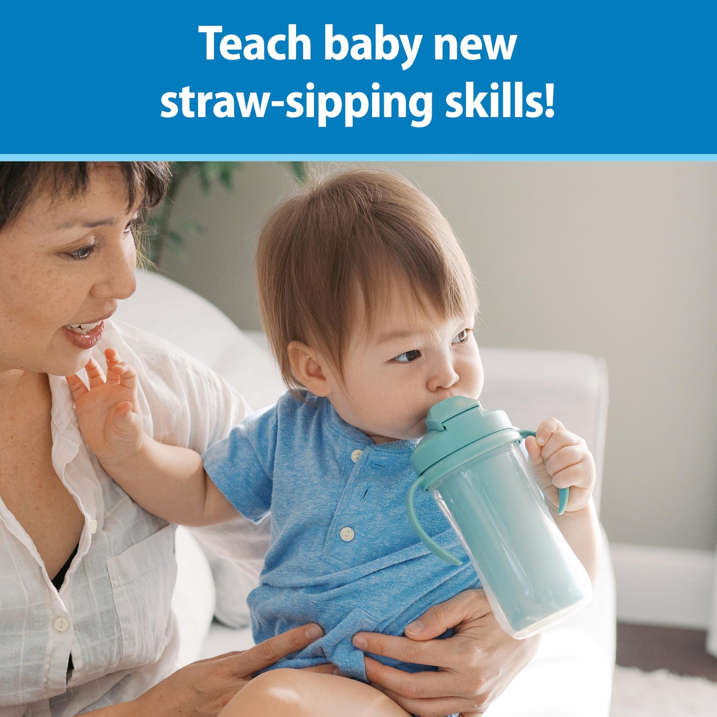 Dr. Brown's toddler straw cup with removable handles