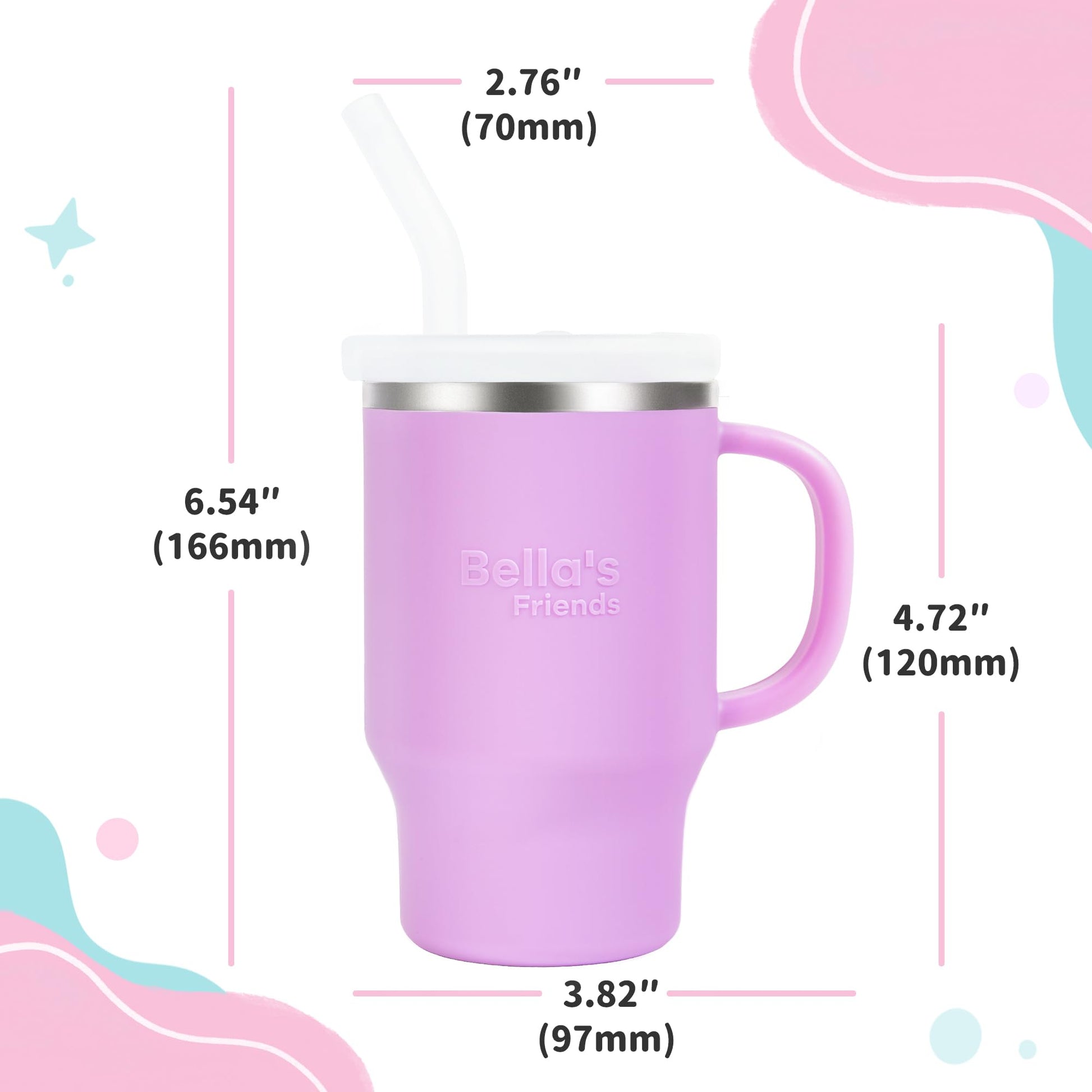 Bella's Friends 9 fluid ounce cup lilac and peony colors