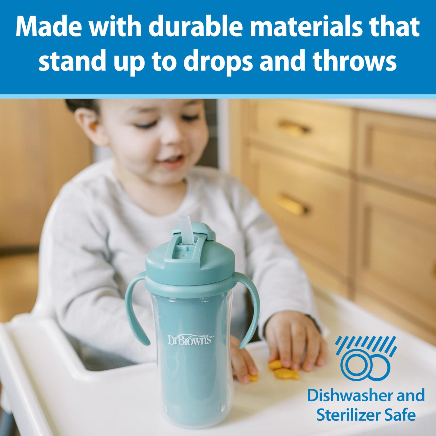 Dr. Brown's BPA-free cup components disassembled