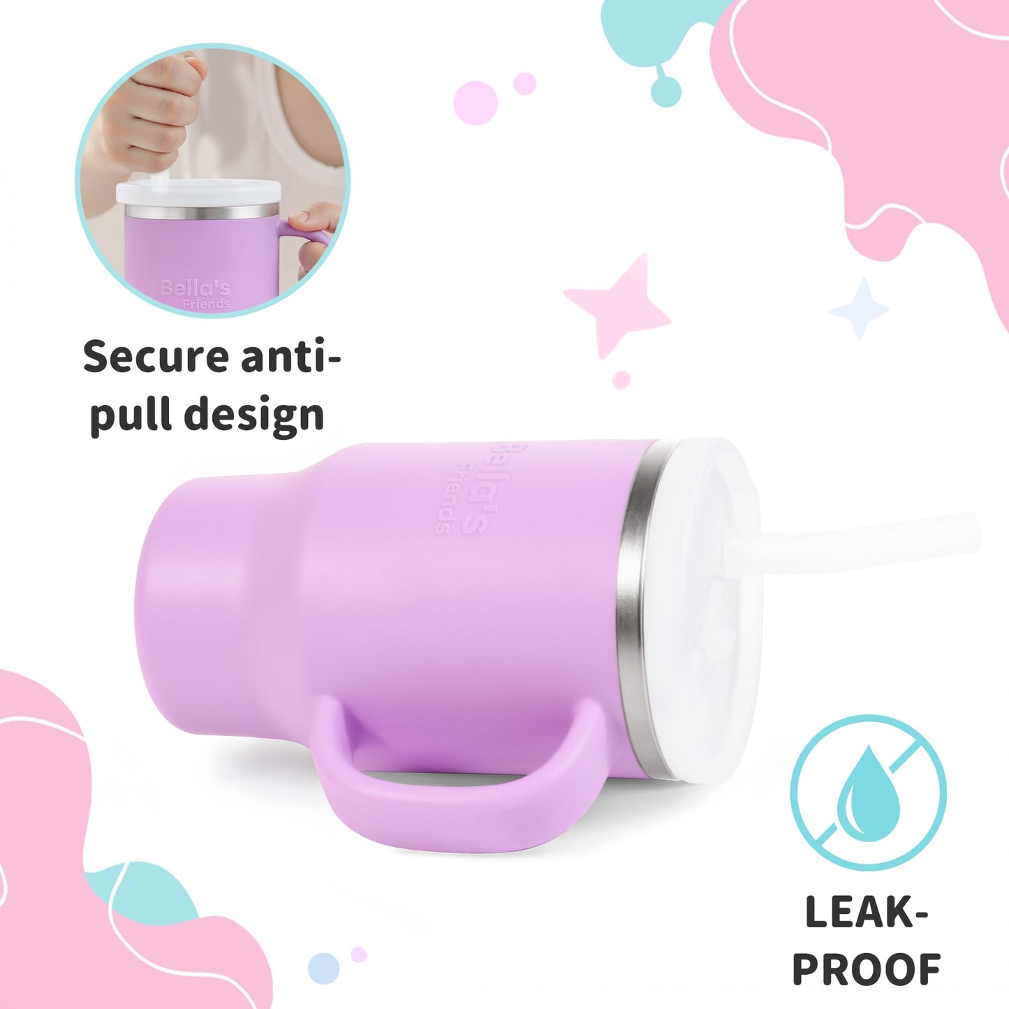 Detailed view of leak-proof silicone straw