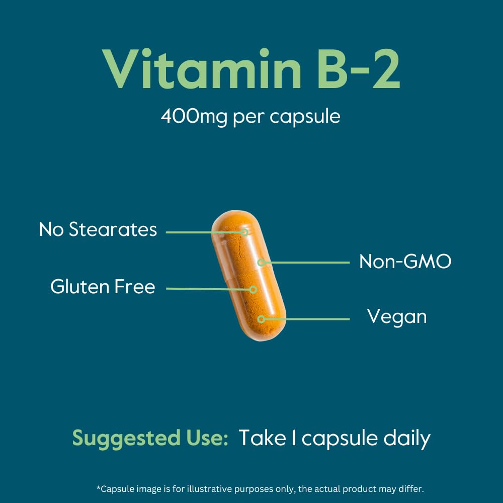 Bestvite Vitamin B2 supplement facts panel with 400mg dosage