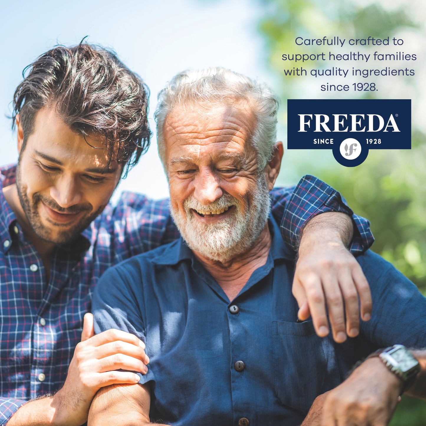 Freeda Vitamin B2 allergy free premium supplement bottle graphics