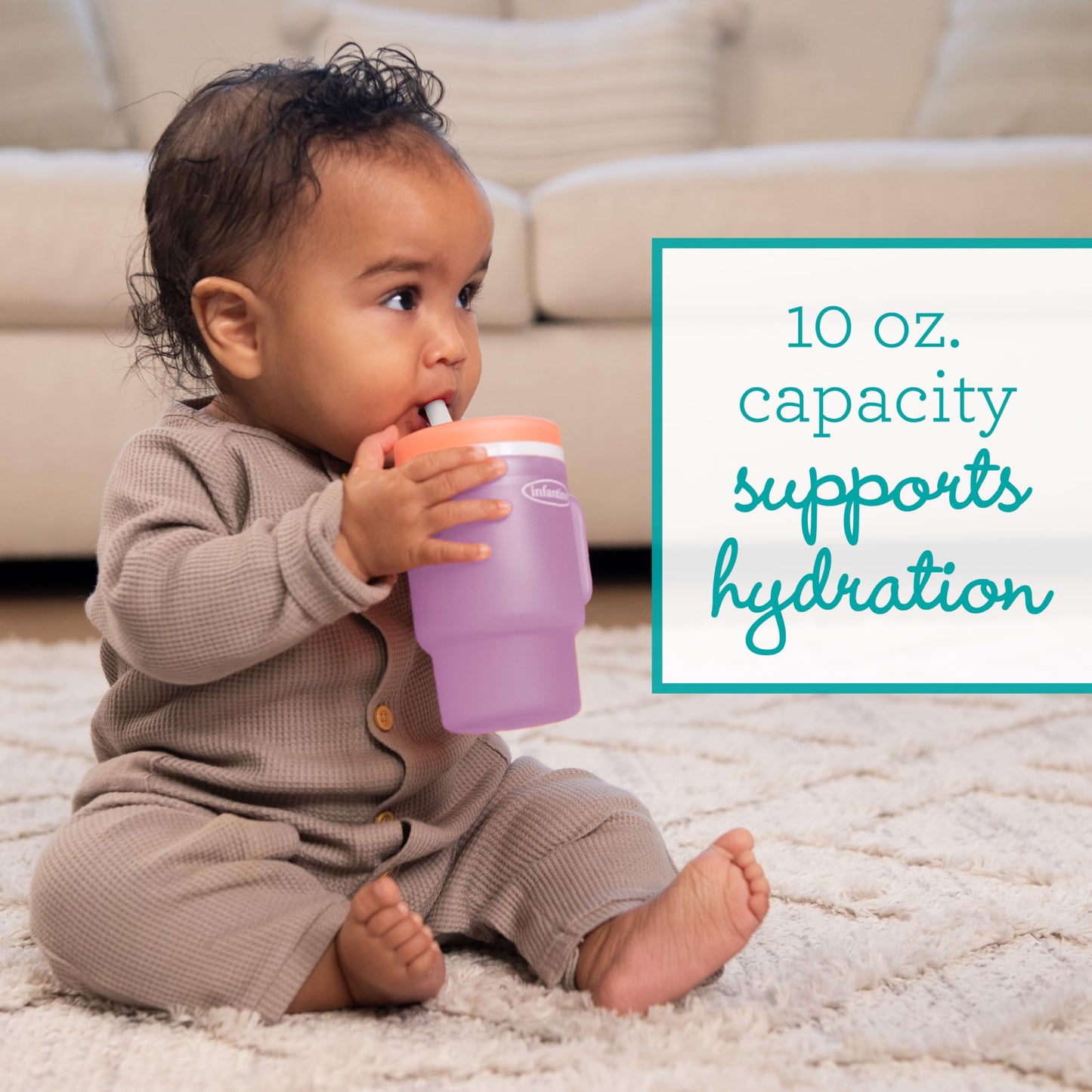 Infantino My 1st Tumbler showing BPA-free plastic construction