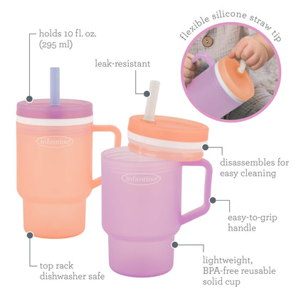 Top view of Infantino 10 Fluid Ounce transition cup lid
