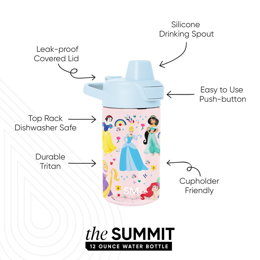 Side angle view of the 12 Ounce leak proof toddler cup showing the translucent Tritan plastic body.