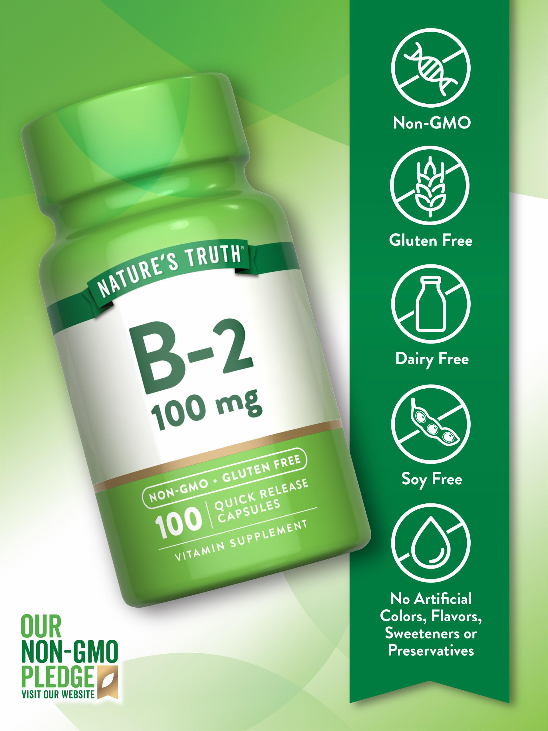 Imported Vitamin B2 100mg non GMO allergy free certification details