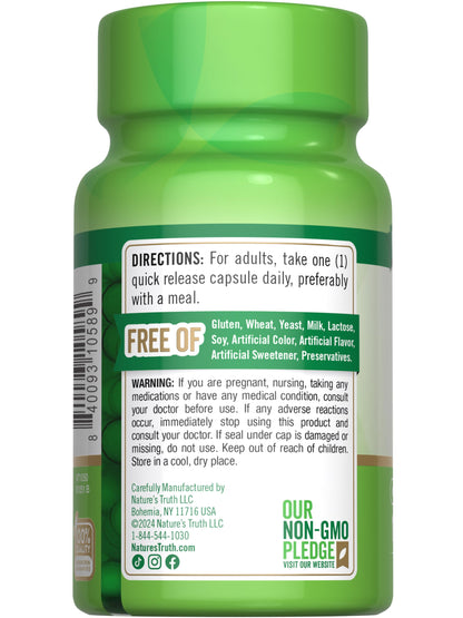 Gluten free energy metabolism supplement bottle secure packaging seal