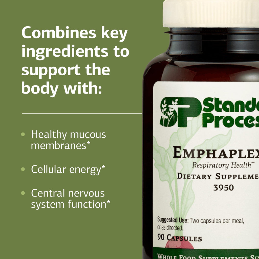 Authentic imported Standard Process Emphaplex lung health supplement packaging