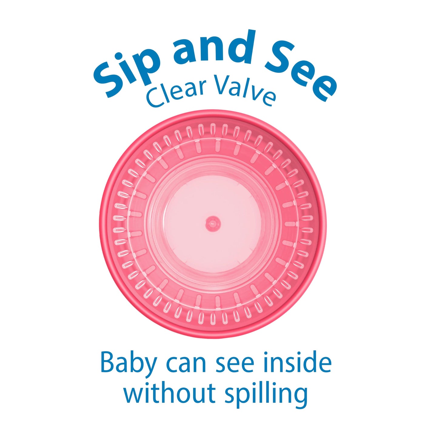 Dr. Brown's Cheers 360 toddler cups in green and pink highlighting the narrow independent grip design.