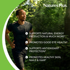 Authentic USA imported NaturesPlus Vitamin B2 sixty tablets container standing upright