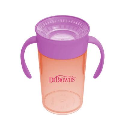 Dr. Brown's toddler cup with straw lid attached
