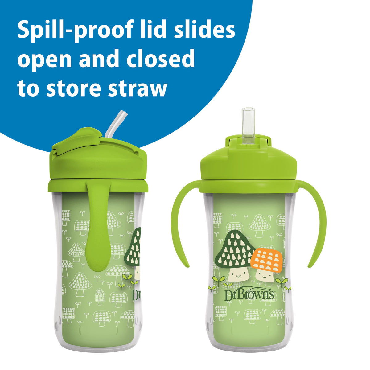 Dr. Brown's toddler cup blue and green color variants