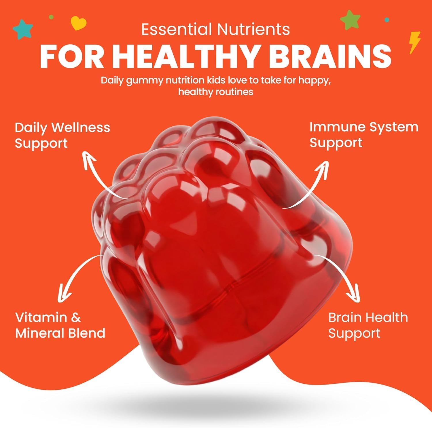 Veralinda Naturals pediatric neurological wellness supplement packaging front panel details