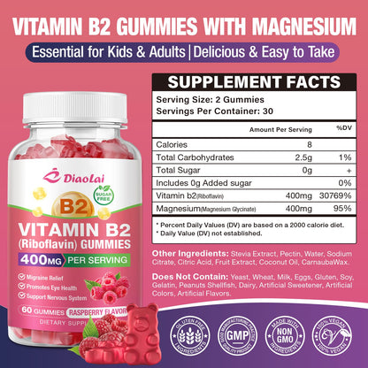 Side angle of Meenccd Riboflavin 400 Milligrams supplement bottle highlighting the clear ingredient facts and dosage details.
