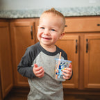 Set of 10 Bluey toddler straw cups with lids